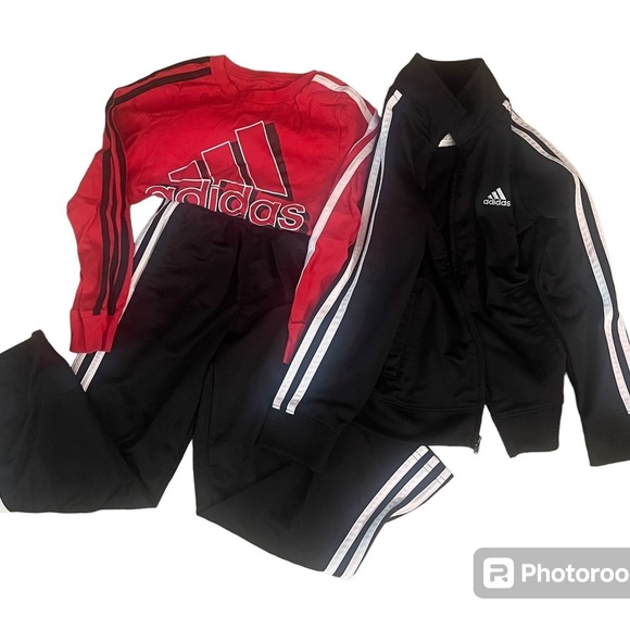 Boy’s Adidas Tricot Tracksuit and Tee Size 6 Little Kid. - Picture 1 of 7